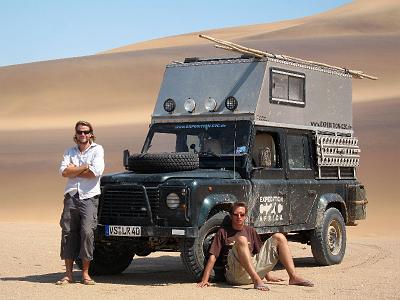 IMG_0678.JPG - Das Team c2c in der Namib-Wüste, Namibia. Michael Kruckenberg (re), Sebastian Bullinger (li)